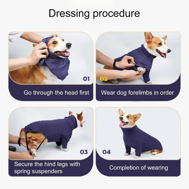 Easy to Wear  Pretty Medium Large Dog Surgery Recovery Pajamas